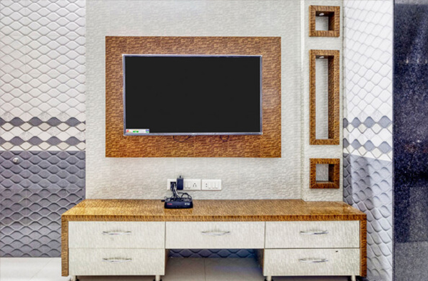 OLD FRONT 2 PVC TV unit work done by Janani PVC Interiors in Bengaluru