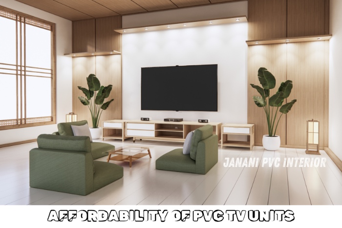Enhance Your Viewing Experience with PVC TV Units 3 Affordable PVC TV units by Janani PVC Interior Design in Bengaluru, offering stylish, budget-friendly, and durable solutions for modern living room interiors