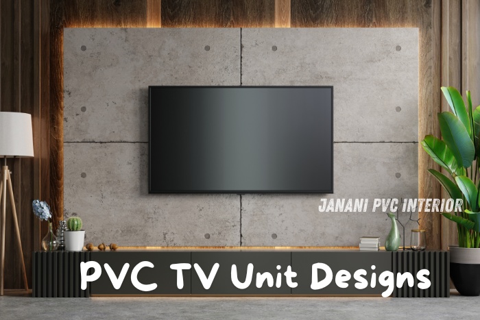 Enhance Your Viewing Experience with PVC TV Units 2 Modern PVC TV unit designs by Janani PVC Interior Design in Bengaluru, offering sleek and space-saving solutions to elevate your living room style
