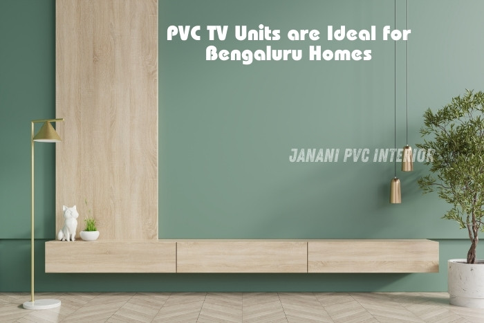 Small Space PVC TV Units: Compact Yet Elegant Solutions 3 Janani PVC Interior in Bengaluru provides custom PVC TV units for stylish and space-saving living rooms